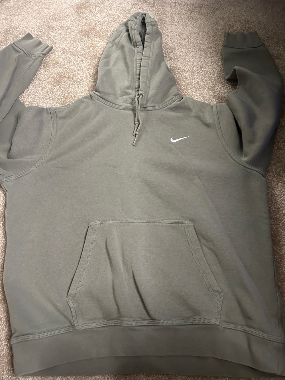 Nike women’s Olive Green Hoodie with White Swoosh